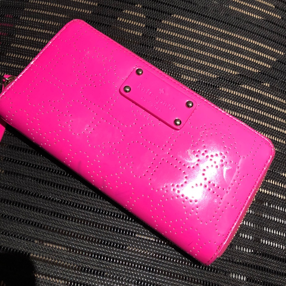 Pink Kate Spade Zippered Wallet